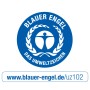Blauer Engel Umweltzeichen für CREATE! by OBI Wandfarbe Agavengrün.