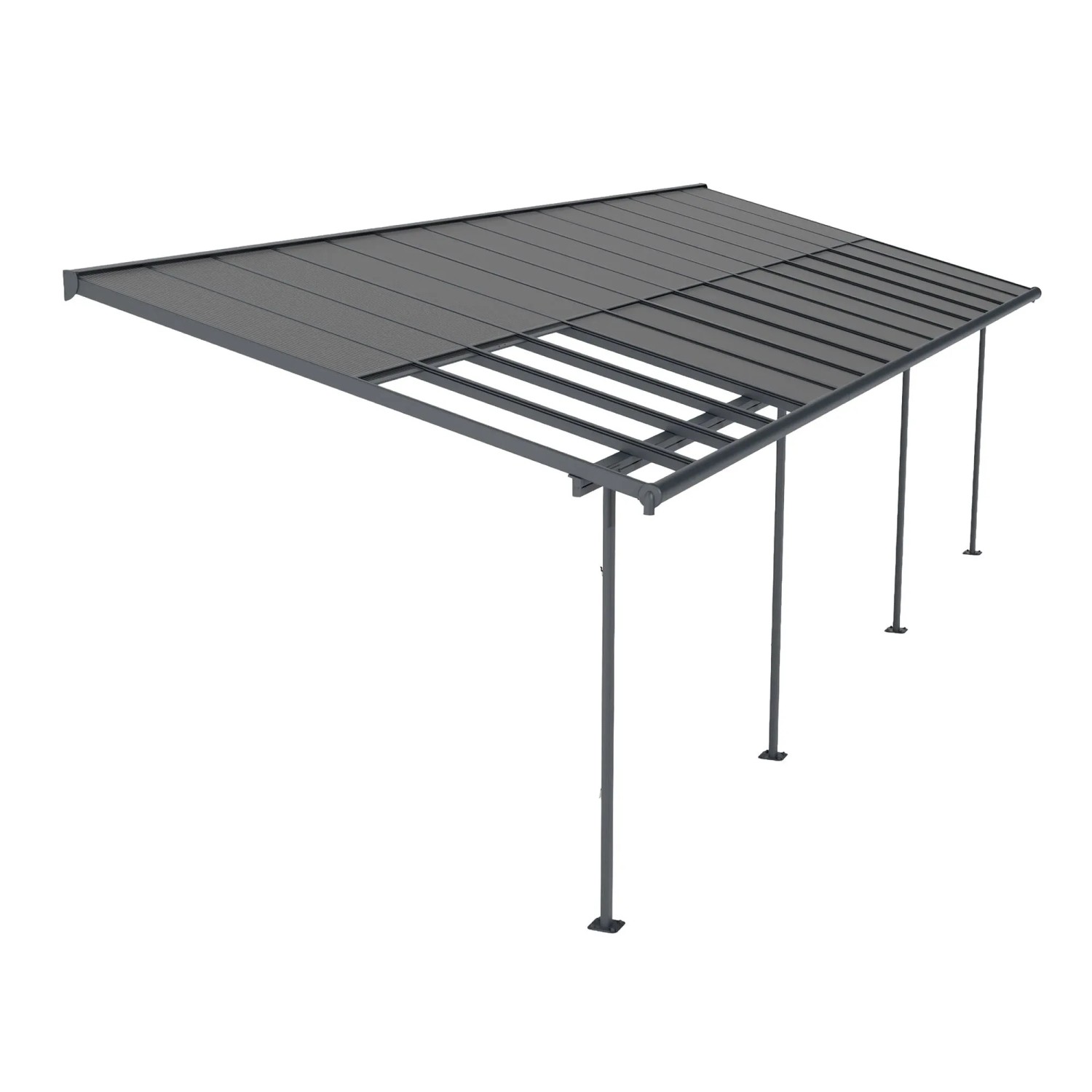 Canopia Terrassenüberdachung Sierra Cabrio 2,95 m x 9,71 m Grau