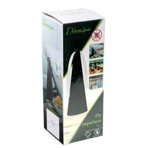 Verpackung des Deluxa Fliegen-Wedler in Schwarz-Anthrazit, Insektenschutz für den flexiblen Einsatz.