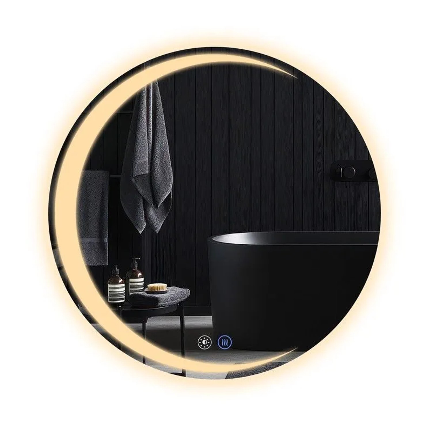Nettlife Greene II Spiegellampe aus Glas L 80 Silber
