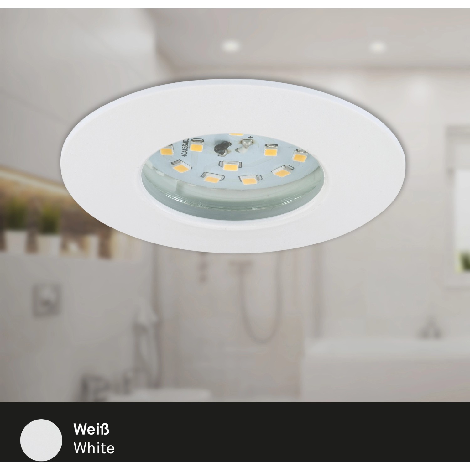 Weißer Briloner LED Einbaustrahler (3er Set) für den Innenbereich.