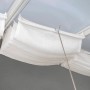 Weißes Palram Sonnensegel für Terrassenüberdachung (3x5,46m) mit Bedienstab.