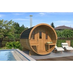 Fjordholz Fass-Sauna Modell 235 Thermoholz