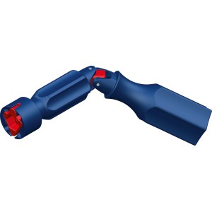 baliv Universal-Montageschlüssel 19in1 für WC-Sitze und Sanitäranlagen, blau mit rotem Adapter.