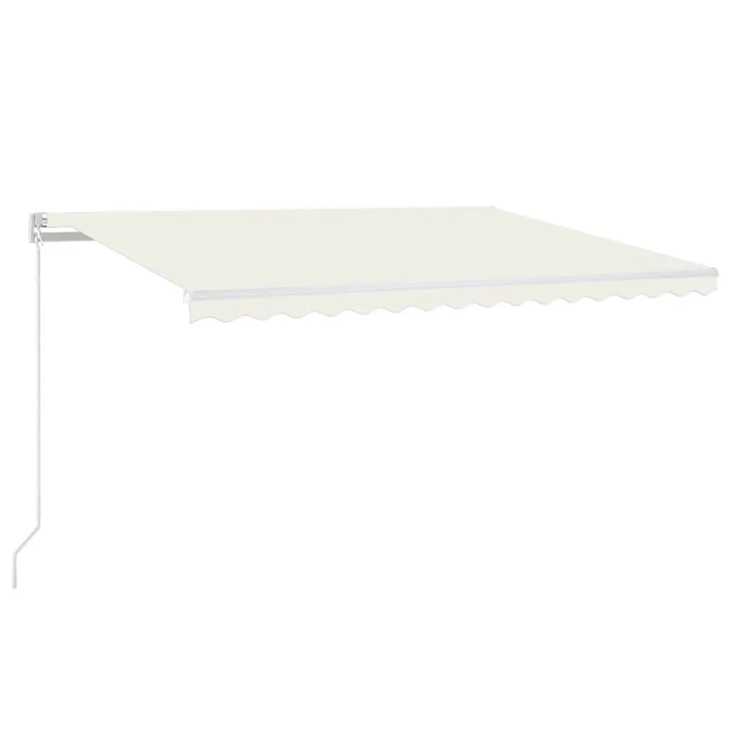 vidaXL Markise Manuell Einziehbar mit LED 450x350 cm Creme 3069002