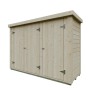 Kiehn-Holz Gartenschrank KH-TS 28-002 aus unbehandeltem Fichtenholz, 231x85 cm.