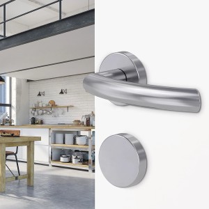 Novadoors Blind-Rosettenpaar aus Edelstahl zur Abdeckung von Schlüsselloch-Bohrungen.