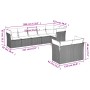 Braune 8-tlg. vidaXL Garten-Sofagarnitur aus Poly Rattan mit Kissen.