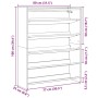 vidaXL Schuhregal Weiß 80x25x100 cm Holzwerkstoff 859896_9