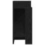 Schwarze vidaXL Beistelltische (2 Stk.) mit 2 Ablagen, 25,5x27x60 cm.
