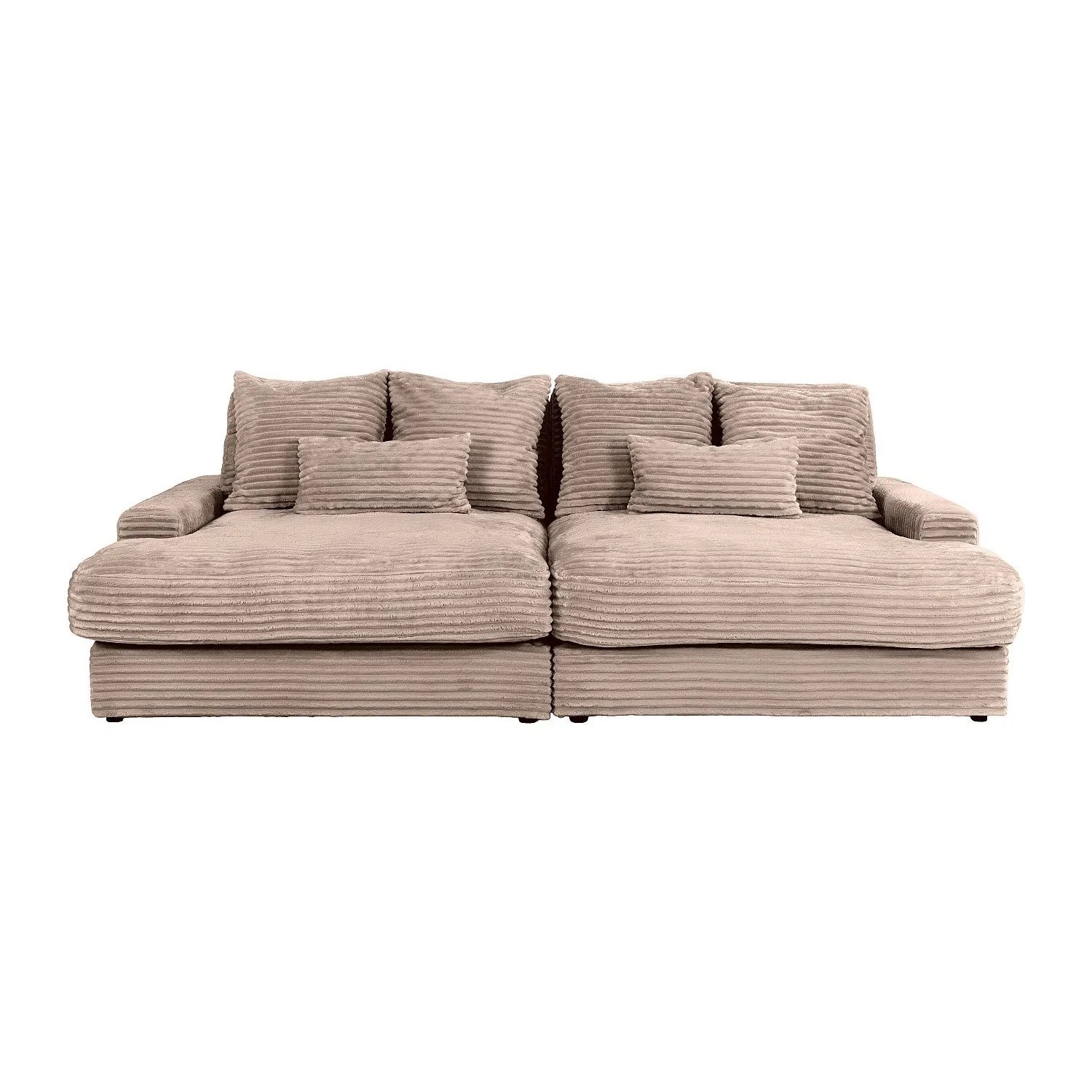 Vente-unique Sofa Ohne Schlafmöglichkeit Calazo Taupe 266 cm