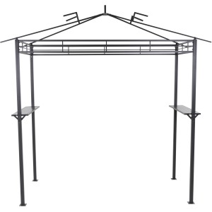 Siena Garden Grillpavillon BBQ, taupe, 244x127cm, mit Ablagen für Grillzubehör.