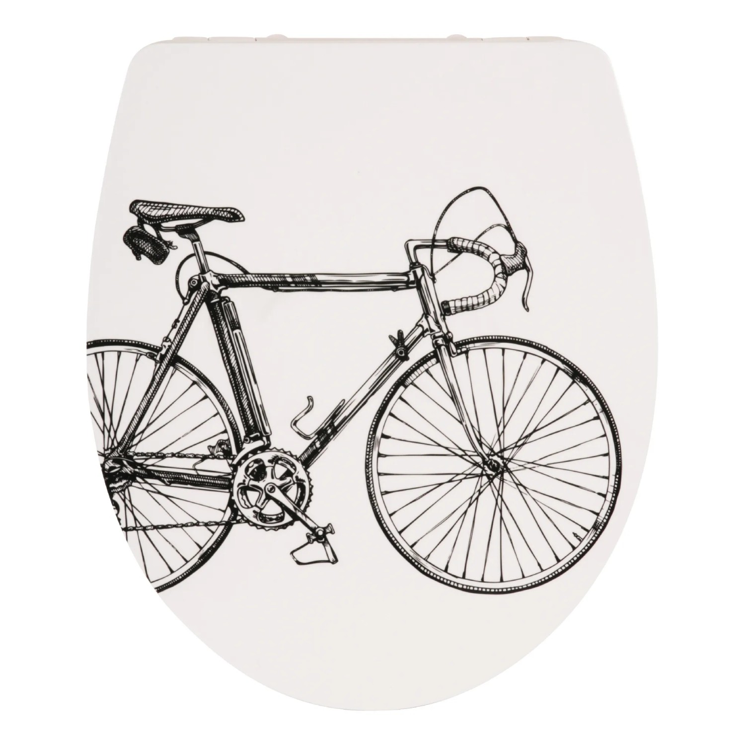 Sitzplatz WC-Sitz Motiv Fahrrad mit Absenkautomatik