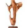 DELUKE Deko-Skulptur INÉS aus Teakholz, lackiert, 85cm hoch für Wohnzimmer und Büro.