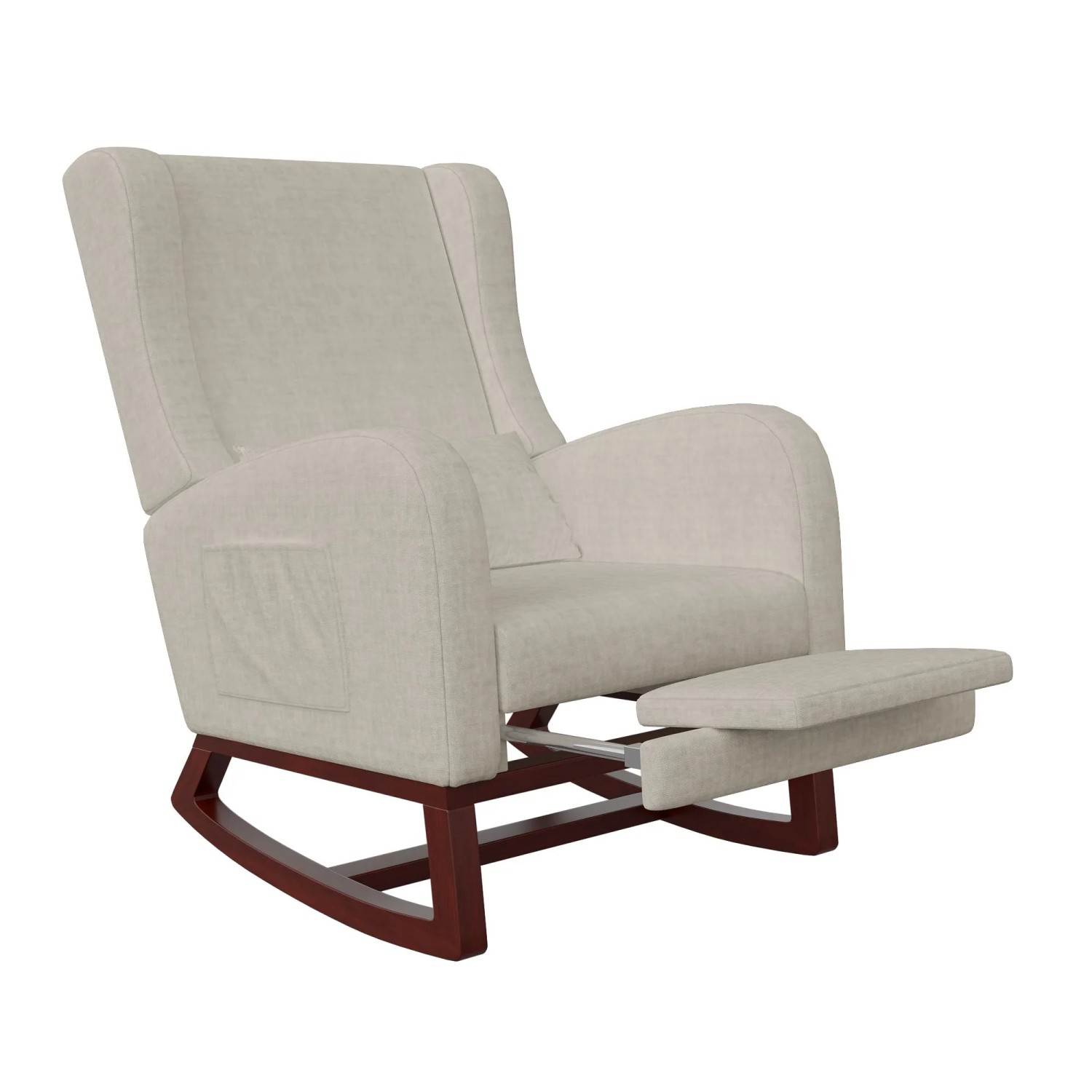 PXloue Schaukelsessel Schaukelstuhl mit Holzbeinen&Seitentaschen für Wohnzi günstig online kaufen