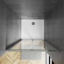 AICA Klapptür Duschkabine 90x185cm, ESG Glas, Nischentür für Badezimmer.