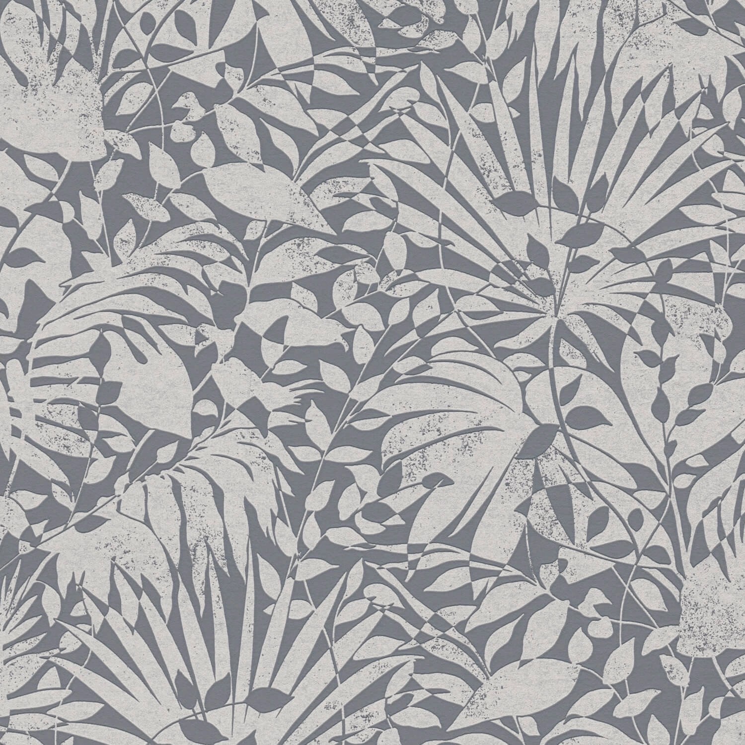 PROFHOME 388314-GU Luxus Tapete Floral Metallic Effekt Grau Silber 0,53 m x günstig online kaufen