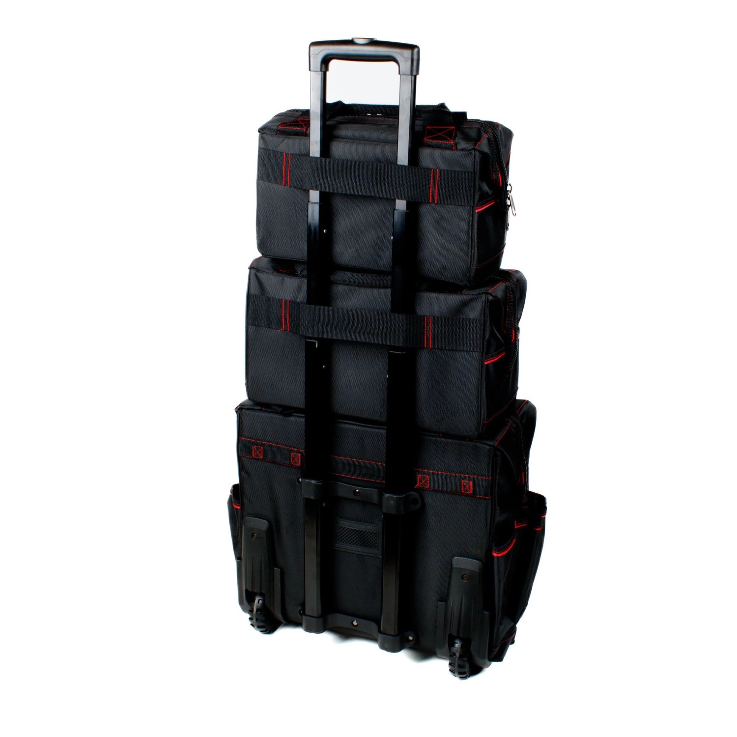 Mephisto Werkzeugtrolley Nova mit 3 Taschen, Schultergurt und Teleskopgriff.