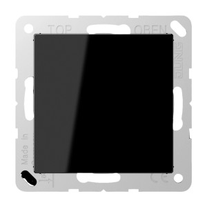 Jung Blindabdeckung, Thermoplast, Schwarz. Abdeckung für Schalter und Steckdosen.