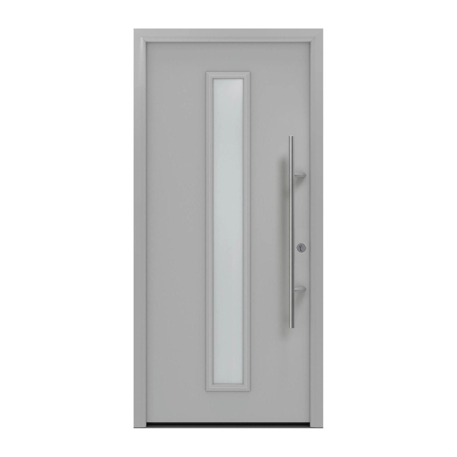EcoStar Haustür Isopro Secur IPS 020S Weißaluminium 110 cm x 210 cm DIN R günstig online kaufen