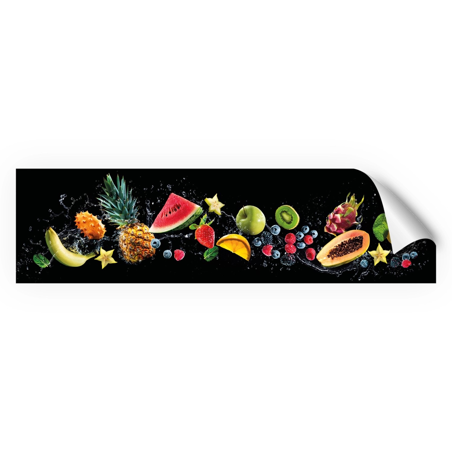 Myspotti Küchenrückwandfolie Fruit Splash Selbstklebend 220 cm x 60 cm