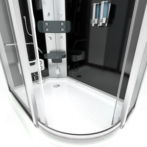 AquaVapore Duschkabine 80x120 mit Dampfsauna, Rückenmassage und Klappsitz.