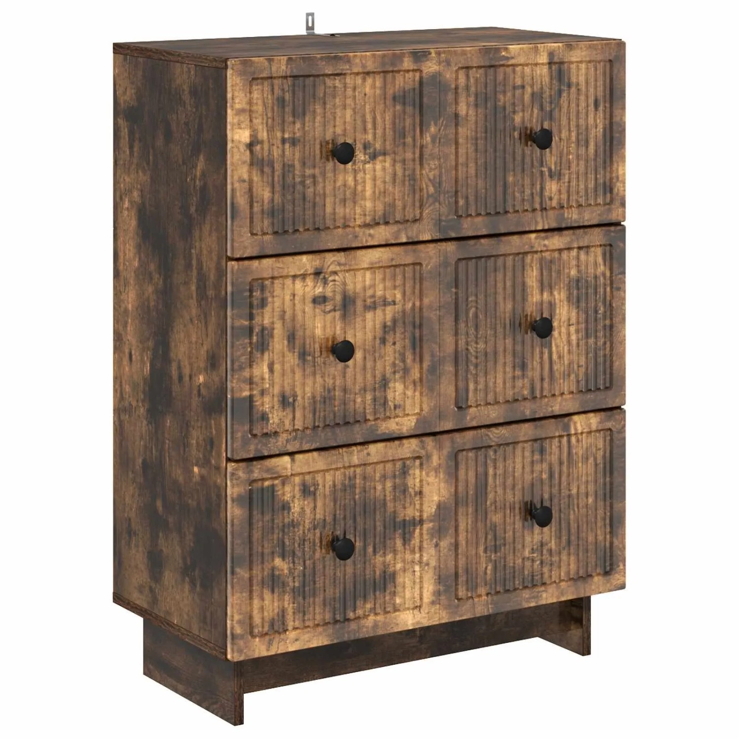 vidaXL Schubladenschrank Geräucherte Eiche 66 x 34,5 x 90 cm 893920