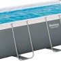 Bestway Stahlrahmenpool-Set Power Steel, 404x201x100 cm, eckig, grau, mit Wasserfüllung.