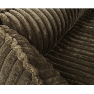 Detailaufnahme: Khaki Knuffelwuff Hundebett Sedona aus Breitcord, orthopädisch, Größe XL.