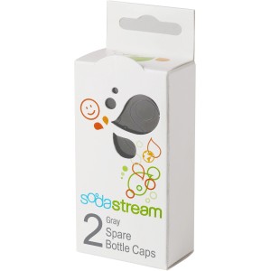 SodaStream Schraubdeckel 2er-Set für PET-Flaschen in Verpackung.