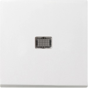 Gira Wippe Standard55 reinweiß mit Kontrollfenster für Schalter und Taster.