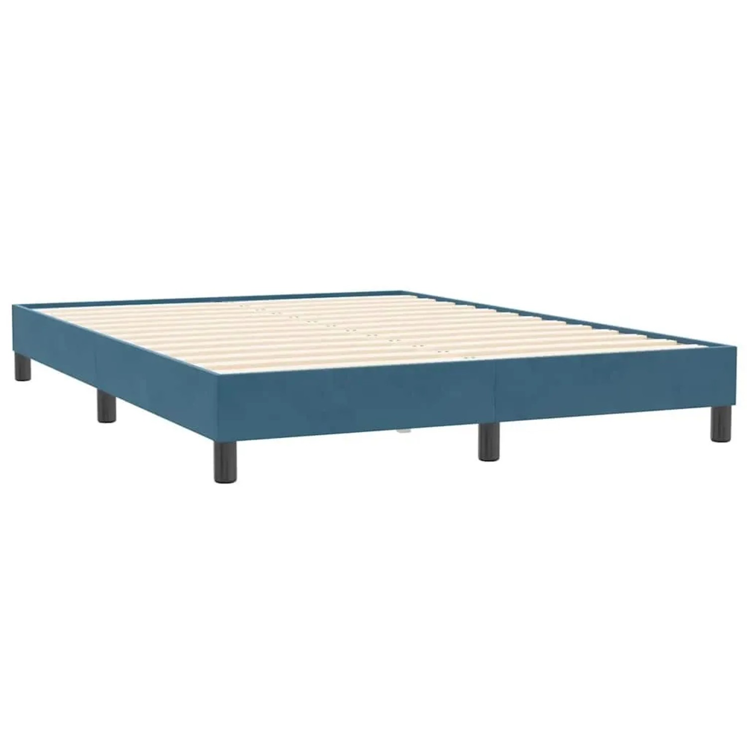 vidaXL Boxspringbett ohne Matratze Dunkelblau 140x210 cm Samt 3315829 günstig online kaufen