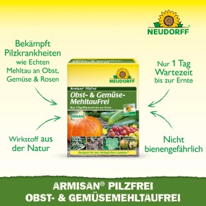 Neudorff Armisan Pilzfrei gegen Mehltau an Obst und Gemüse, 50g Packung.