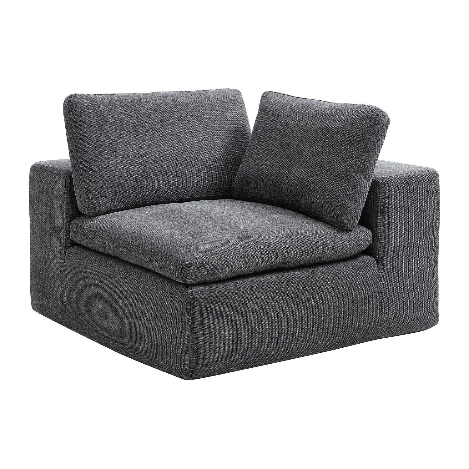 Vente-unique Sessel Mit Gerader Rückenlehne Cortoline Anthrazitgrau 112 cm