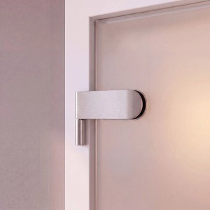 Doorlegro Glastürbeschlag Studio PZ Rund Edelstahl