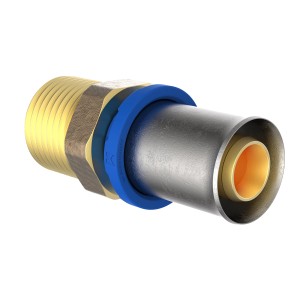 Kirchhoff MS-Übergangsstück 20 mm x 21 mm (1/2 AG) Pressfitting für MSVR Blank Verbinder.