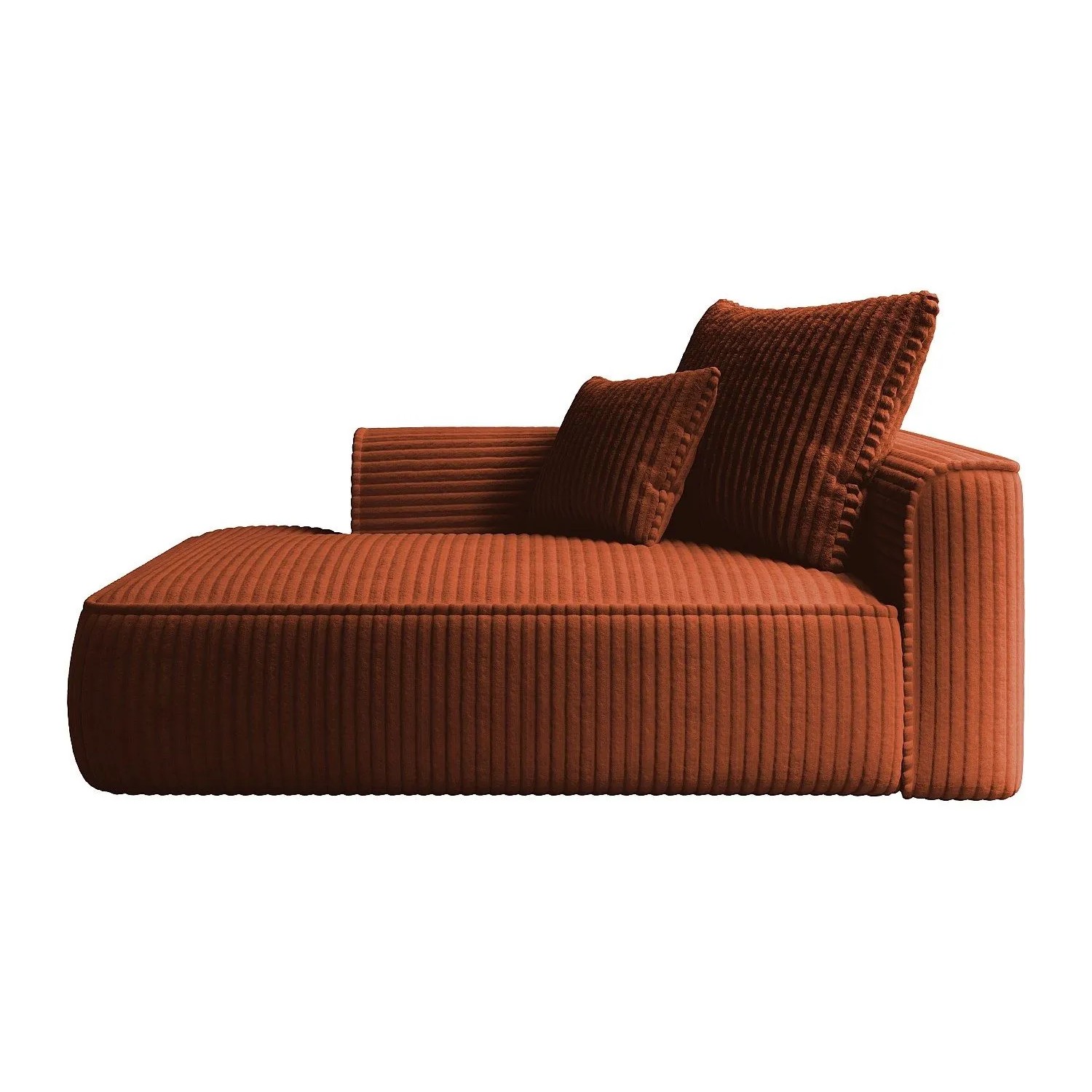 Vente-unique Recamiere Ohne Schlaffunktion Pineta Terracotta 180 cm