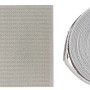 Schellenberg Gurtfix Maxi Reparaturset 23 mm Grau mit Rollladengurt, Werkzeug und Klebestreifen.