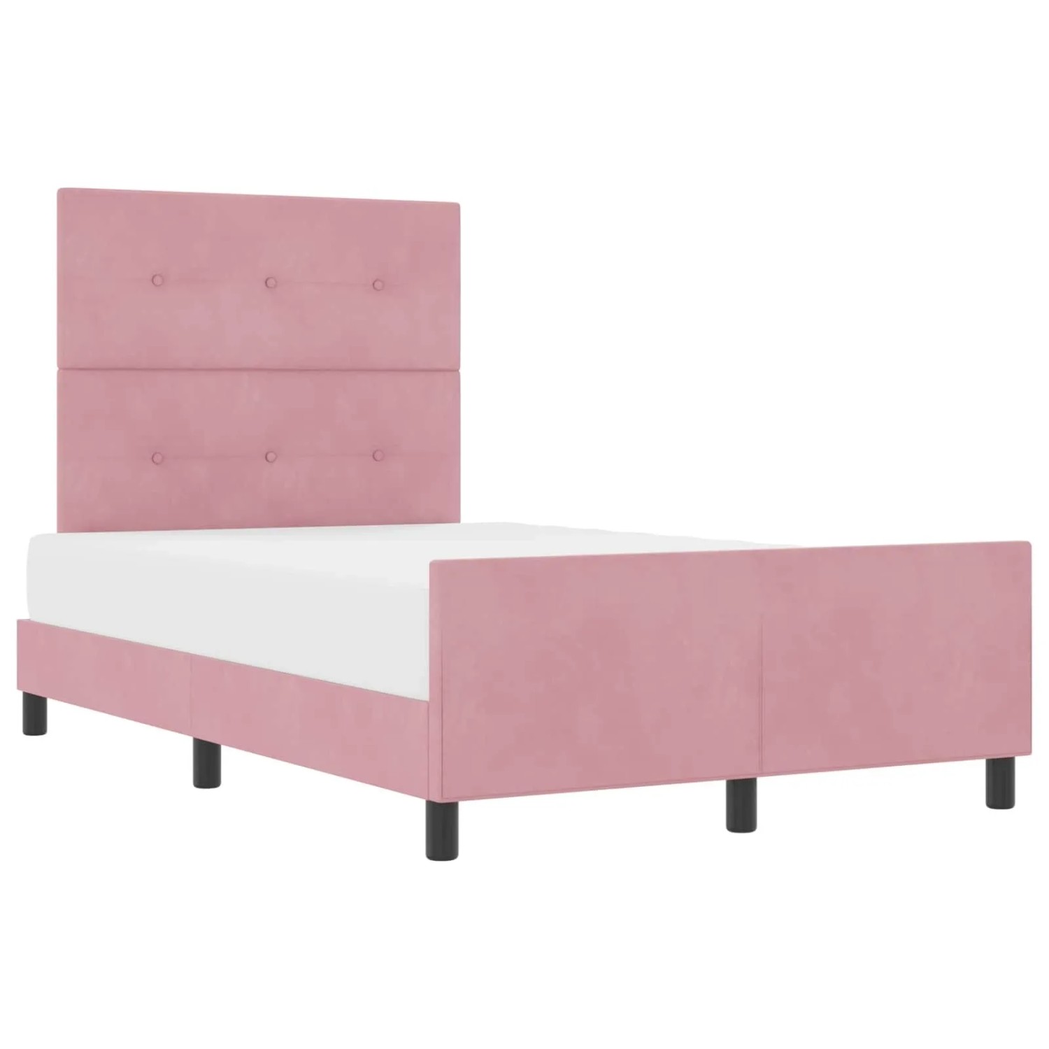 vidaXL Boxspringbett mit Kopfteil Rosa 120 x 200 cm Samt 3344938 günstig online kaufen