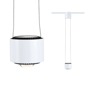 Paulmann LED-Pendelleuchte Aldan, signalweiß, für URail-Schienensysteme, warmweißes Licht.