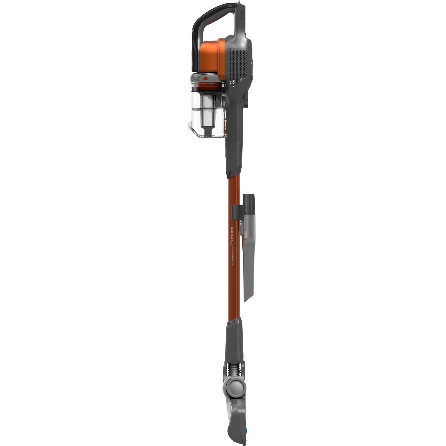 Black+Decker Akku-Stielsauger BHFEV182B, 18V, ohne Akku/Ladegerät. Bodenstaubsauger in Grau/Orange.