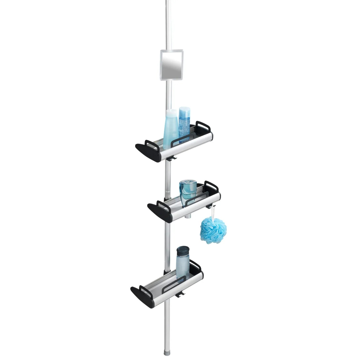 WENKO Teleskop Dusch Ecke Ablage Regal Korb Premium Bad
