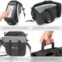 Tectake Fahrradtaschen Set: Gepäckträgertasche und Rahmentasche mit Handyfach.
