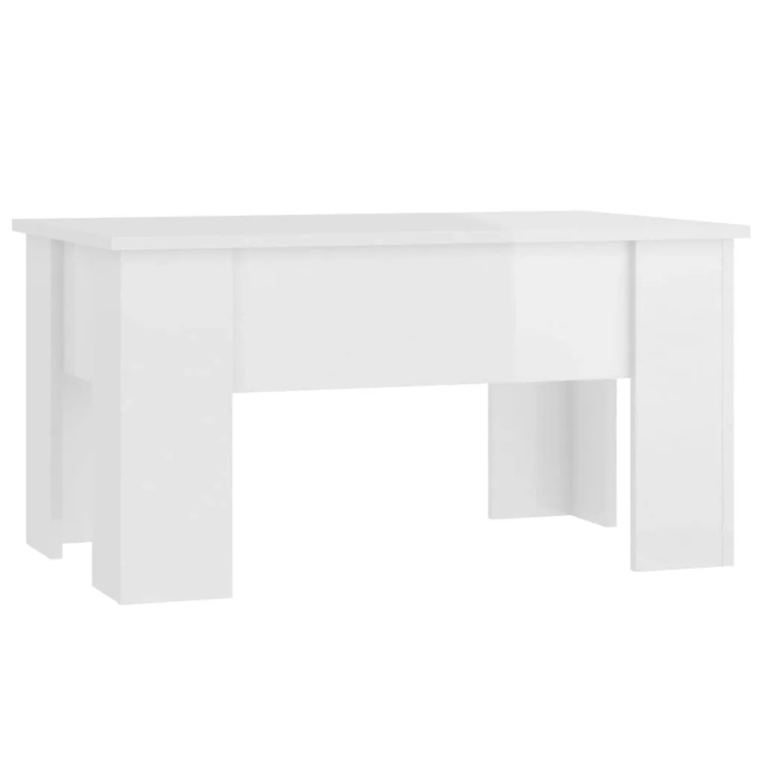 vidaXL Couchtisch Hochglanz-Weiß 79x49x41 cm Holzwerkstoff 809698