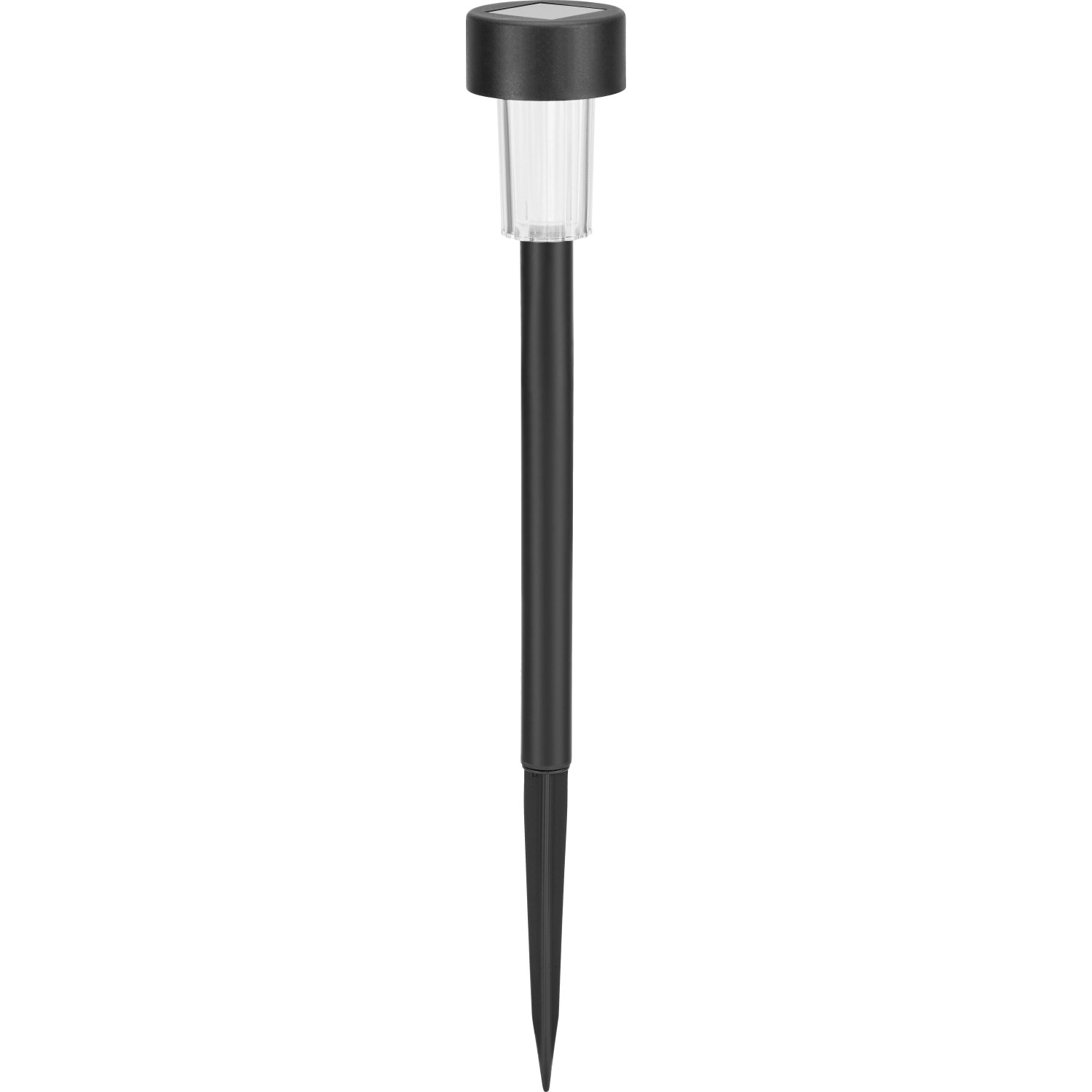 Schwarzer Solar-LED-Gartenspieß im 8er-Set, Ø 5,5 x 40 cm, für Außen-Dekobeleuchtung.
