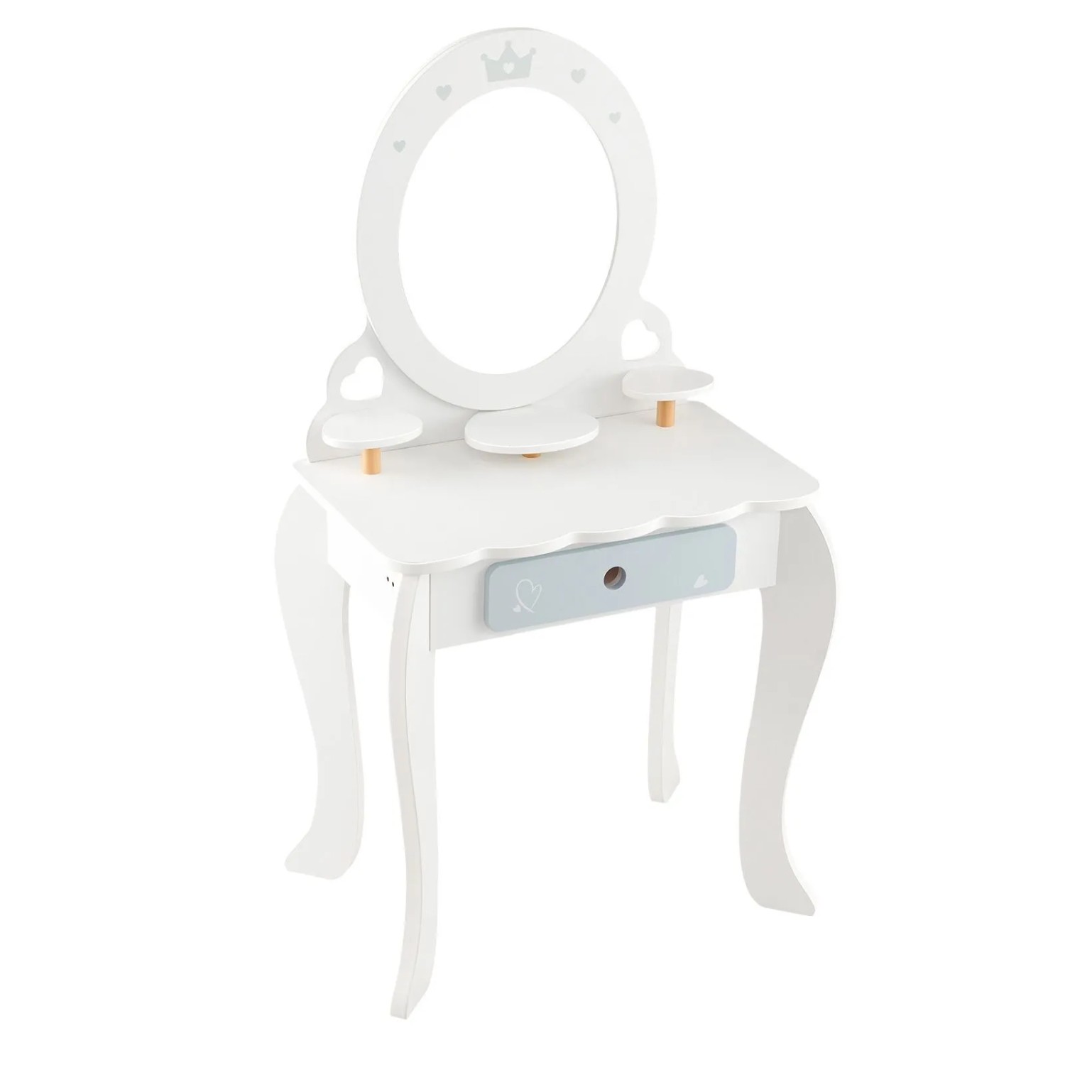 Costway 2 In 1 Kinder Schminktisch mit Spiegel & Zubehör für 3+ Jahre günstig online kaufen