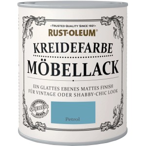 Dose Rust-Oleum Kreidefarbe Möbellack Petrol Matt, geeignet für Vintage- und Shabby-Chic-Look.