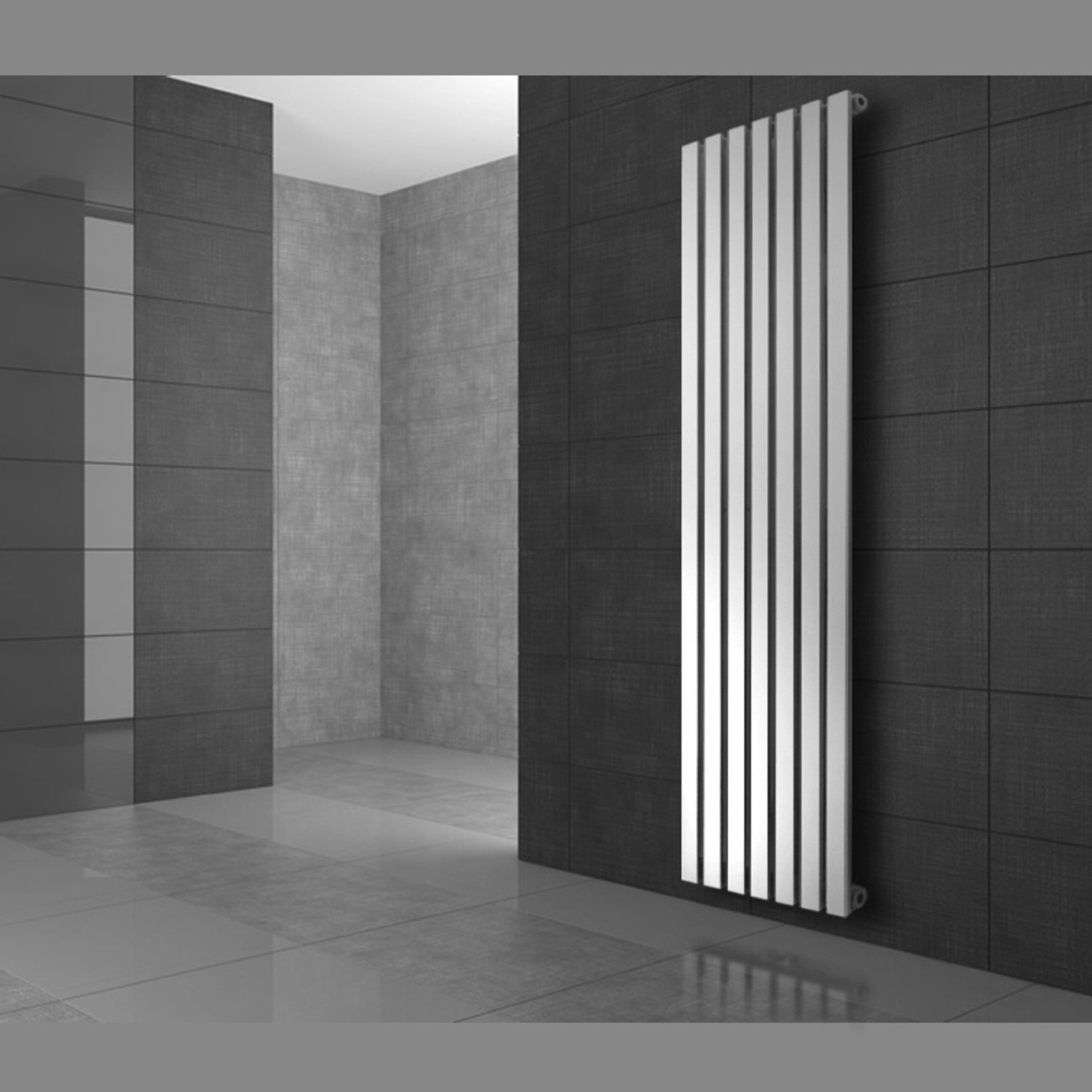 LuxeBath Paneelheizkörper Stella 260 x 1800 mm Weiß mit Thermostat Eck Wand günstig online kaufen