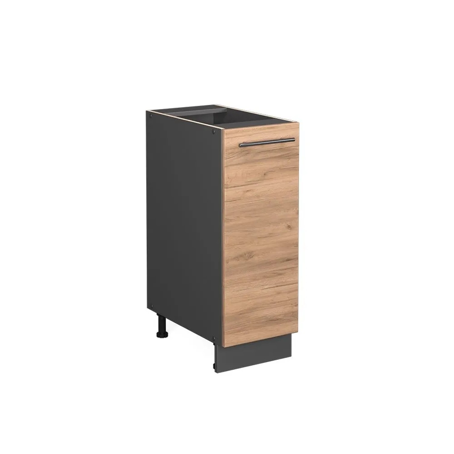 Vicco Apothekerschrank Fame-Line Goldkraft Eiche Anthrazit 30 cm ohne Arbeitsplatte