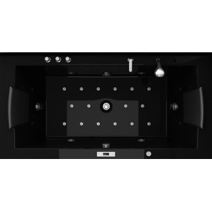 Schwarzer Jet-Line Whirlpool Villa Eugenie für 2 Personen mit Düsen, Heizung und Unterwasserbeleuchtung.